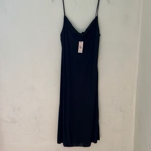 Black slip dress